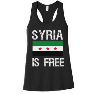 Syria Is Free Syrian Flag Women's Racerback Tank