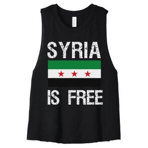 Syria Is Free Syrian Flag Women's Racerback Cropped Tank