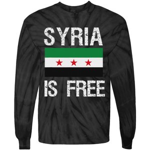 Syria Is Free Syrian Flag Tie-Dye Long Sleeve Shirt