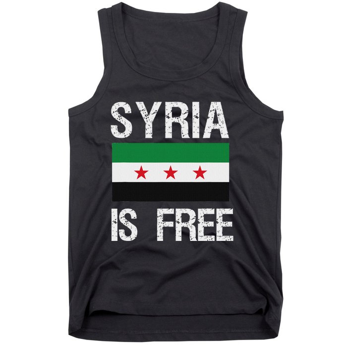 Syria Is Free Syrian Flag Tank Top