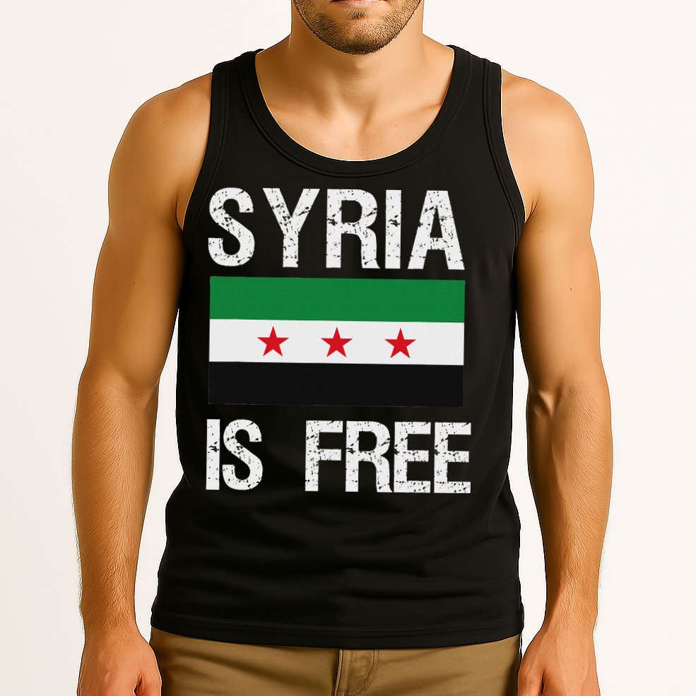 Syria Is Free Syrian Flag Tank Top