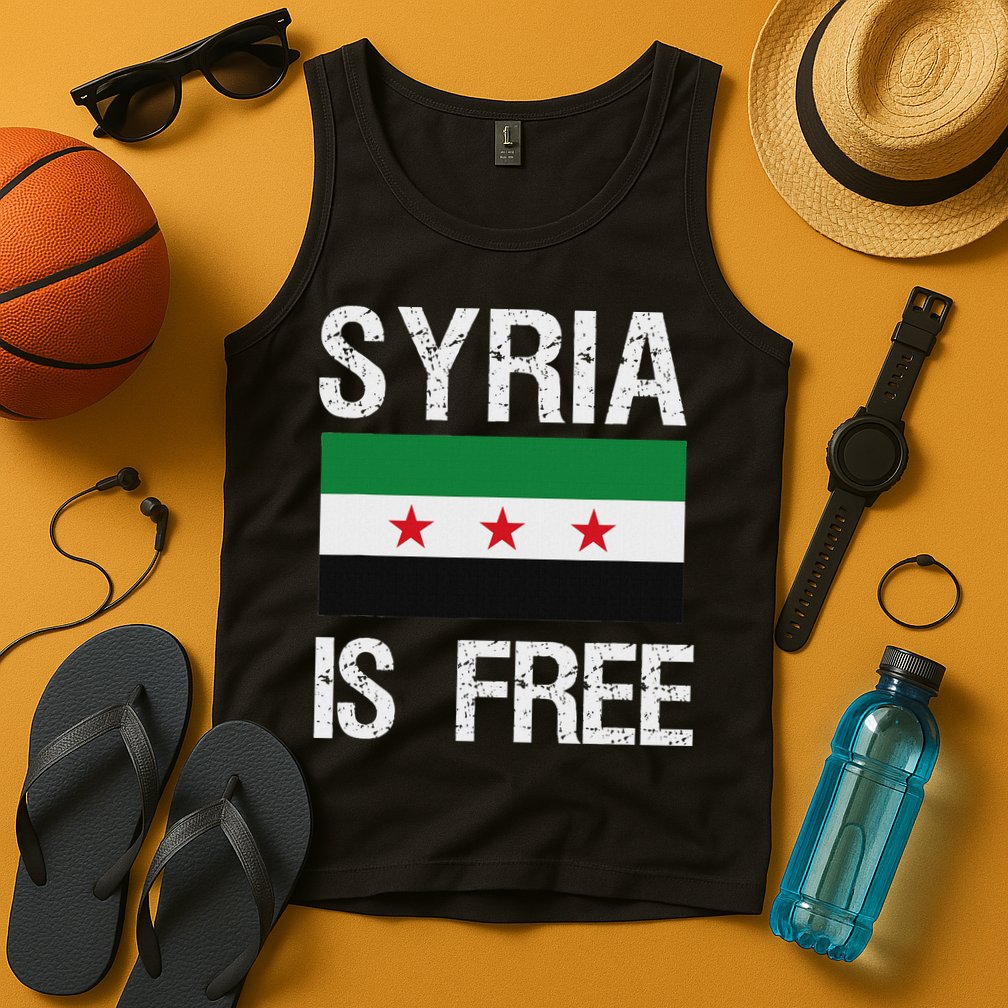 Syria Is Free Syrian Flag Tank Top