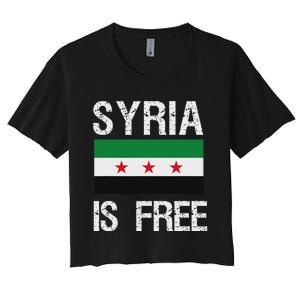 Syria Is Free Syrian Flag Women's Crop Top Tee