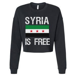 Syria Is Free Syrian Flag Cropped Pullover Crew