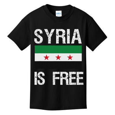 Syria Is Free Syrian Flag Kids T-Shirt