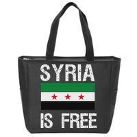 Syria Is Free Syrian Flag Zip Tote Bag