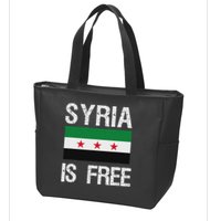 Syria Is Free Syrian Flag Zip Tote Bag