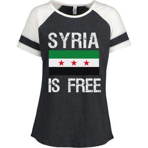 Syria Is Free Syrian Flag Enza Ladies Jersey Colorblock Tee