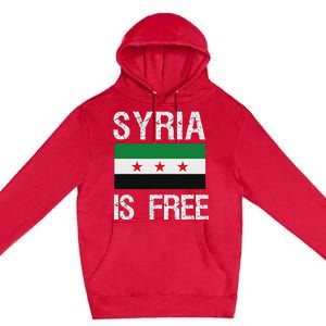 Syria Is Free Syrian Flag Premium Pullover Hoodie