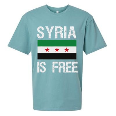 Syria Is Free Syrian Flag Sueded Cloud Jersey T-Shirt