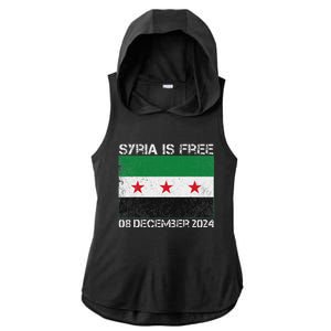 Syria Is Finally Free Celebrate The Freedom March Syria Free Ladies PosiCharge Tri-Blend Wicking Draft Hoodie Tank