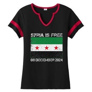 Syria Is Finally Free Celebrate The Freedom March Syria Free Ladies Halftime Notch Neck Tee