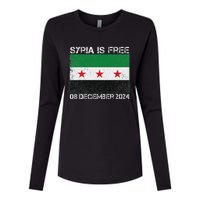 Syria Is Finally Free Celebrate The Freedom March Syria Free Womens Cotton Relaxed Long Sleeve T-Shirt