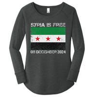 Syria Is Finally Free Celebrate The Freedom March Syria Free Women's Perfect Tri Tunic Long Sleeve Shirt