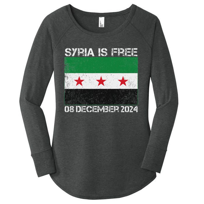 Syria Is Finally Free Celebrate The Freedom March Syria Free Women's Perfect Tri Tunic Long Sleeve Shirt