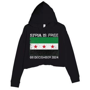 Syria Is Finally Free Celebrate The Freedom March Syria Free Crop Fleece Hoodie