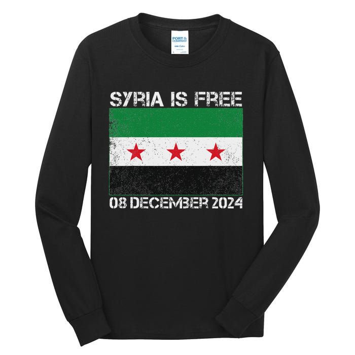 Syria Is Finally Free Celebrate The Freedom March Syria Free Tall Long Sleeve T-Shirt