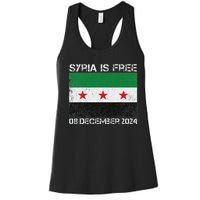 Syria Is Finally Free Celebrate The Freedom March Syria Free Women's Racerback Tank