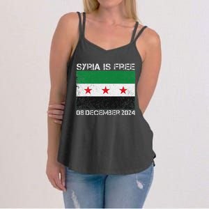 Syria Is Finally Free Celebrate The Freedom March Syria Free Women's Strappy Tank