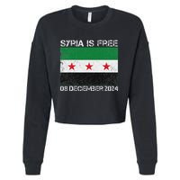 Syria Is Finally Free Celebrate The Freedom March Syria Free Cropped Pullover Crew