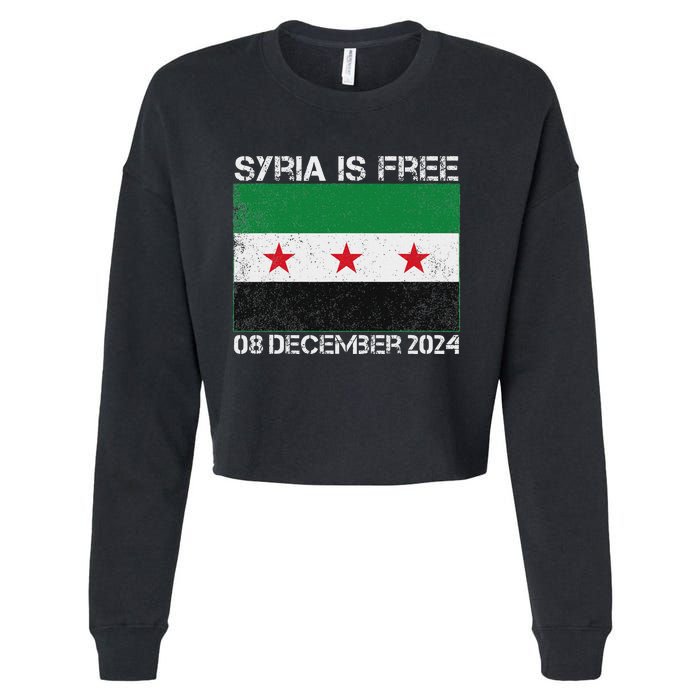 Syria Is Finally Free Celebrate The Freedom March Syria Free Cropped Pullover Crew