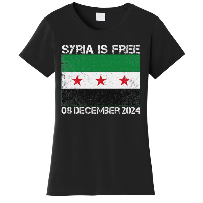 Syria Is Finally Free Celebrate The Freedom March Syria Free Women's T-Shirt