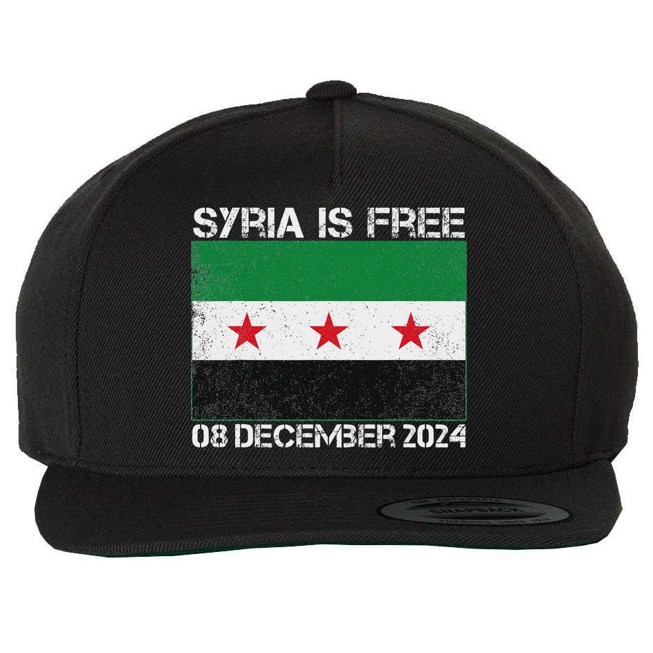 Syria Is Finally Free Celebrate The Freedom March Syria Free Wool Snapback Cap
