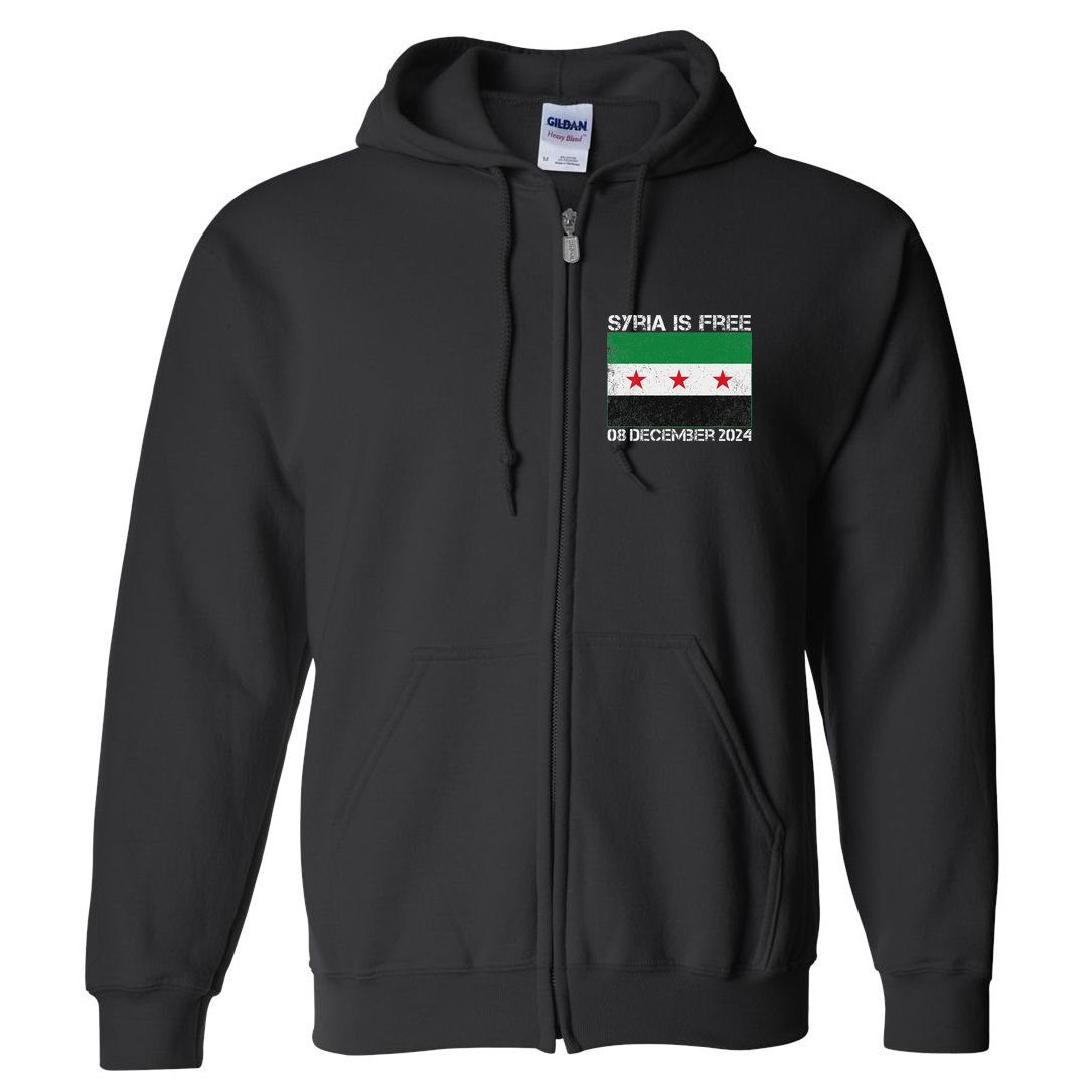 Syria Is Finally Free Celebrate The Freedom March Syria Free Full Zip Hoodie