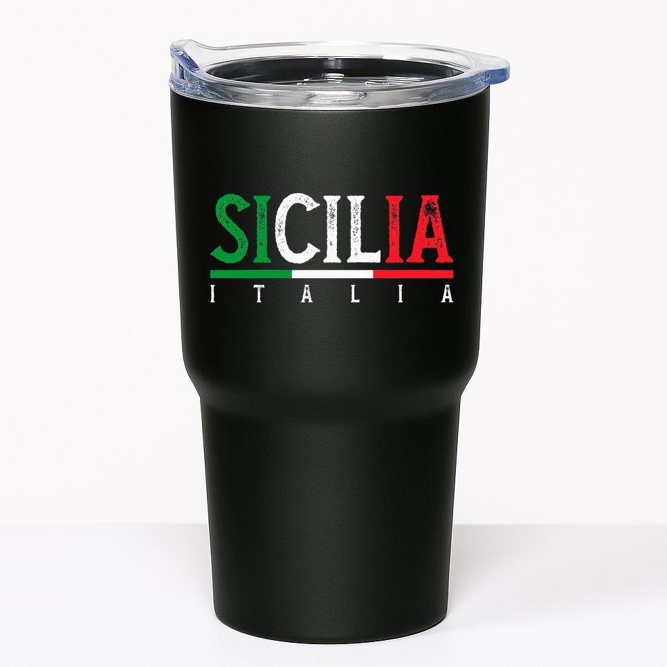 Sicilia Italia Flag Of Sicily Proud Sicilian Italian Tumbler