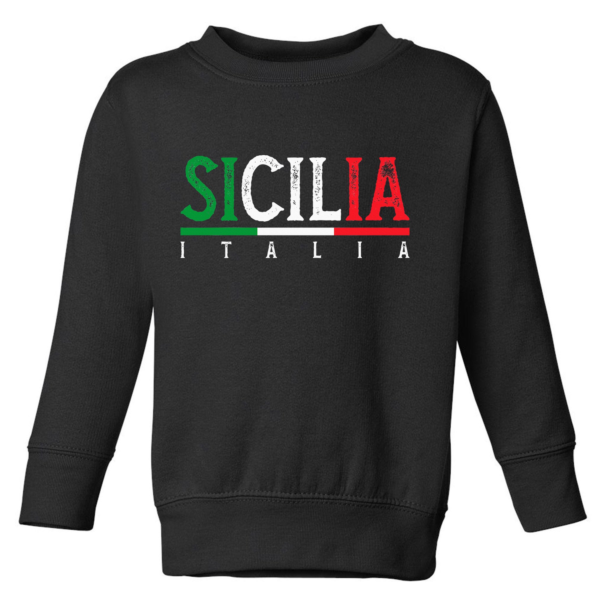 Sicilia Italia Flag Of Sicily Proud Sicilian Italian Toddler Sweatshirt