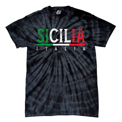 Sicilia Italia Flag Of Sicily Proud Sicilian Italian Tie-Dye T-Shirt