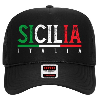 Sicilia Italia Flag Of Sicily Proud Sicilian Italian Trucker Hat