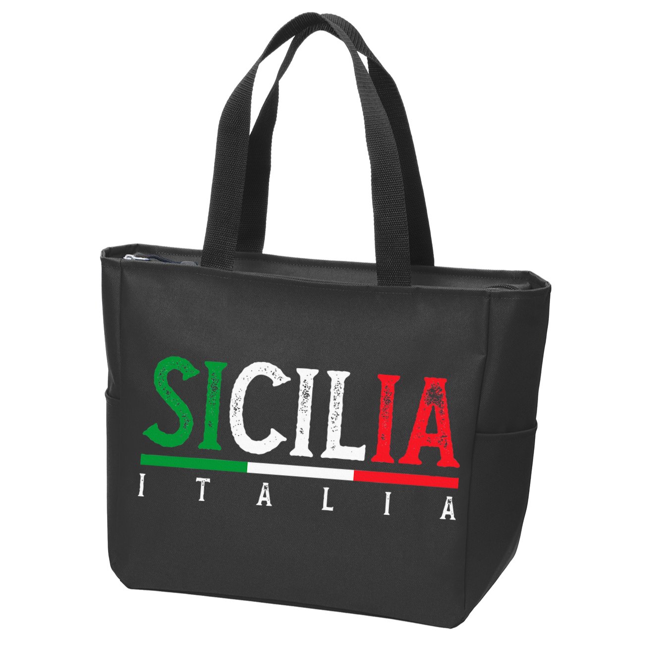 Sicilia Italia Flag Of Sicily Proud Sicilian Italian Zip Tote Bag