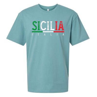 Sicilia Italia Flag Of Sicily Proud Sicilian Italian Sueded Cloud Jersey T-Shirt