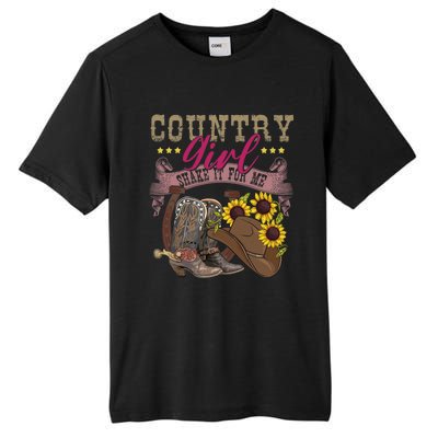 Shakes It For Me Country Music Cowgirl Boots Sunflower Tall Fusion ChromaSoft Performance T-Shirt