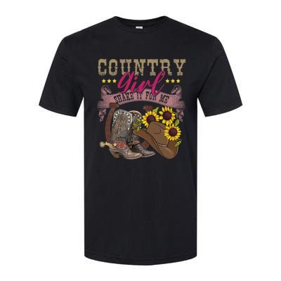 Shakes It For Me Country Music Cowgirl Boots Sunflower Softstyle CVC T-Shirt