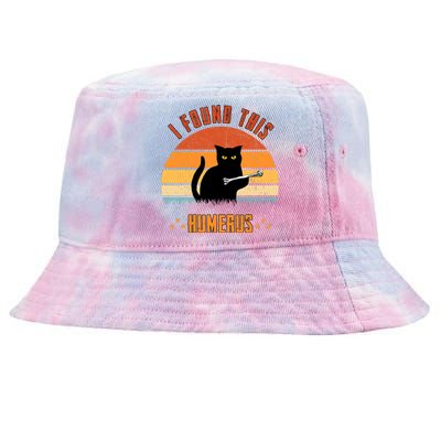 Scary I Found This Humerus Cat Black Humorous Tie-Dyed Bucket Hat