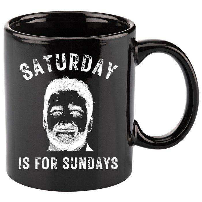 Saturday Is For Sundays Football Head Coach Jeff Saturday 11oz C Handle Ceramic Mug
