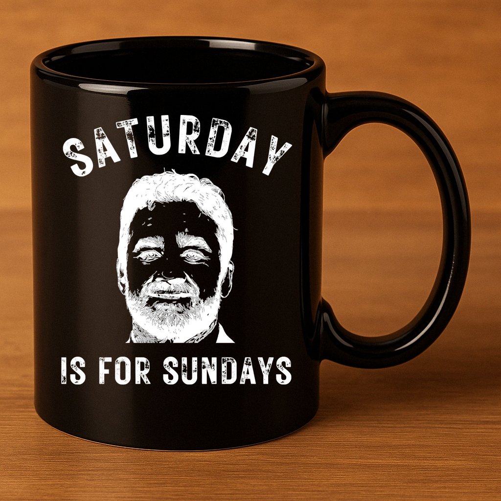 Saturday Is For Sundays Football Head Coach Jeff Saturday 11oz C Handle Ceramic Mug