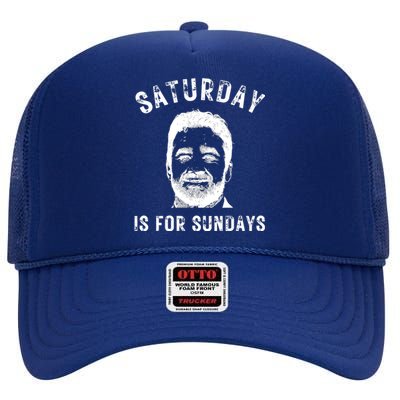 Saturday Is For Sundays Football Head Coach Jeff Saturday High Crown Mesh Back Trucker Hat