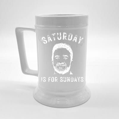 Saturday Is For Sundays Football Head Coach Jeff Saturday Beer Stein