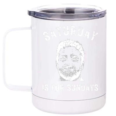 Saturday Is For Sundays Football Head Coach Jeff Saturday 12 oz Stainless Steel Tumbler Cup