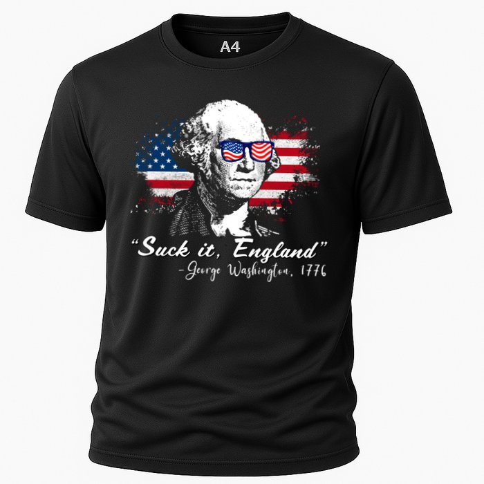 Suck It Funny England 4th Of July George Washington Funny Cooling Performance Crew T-Shirt