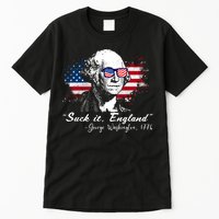 Suck It Funny England 4th Of July George Washington Funny Tall T-Shirt