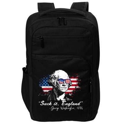 Suck It Funny England 4th Of July George Washington Funny Impact Tech Backpack
