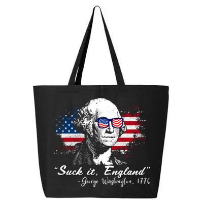 Suck It Funny England 4th Of July George Washington Funny 25L Jumbo Tote