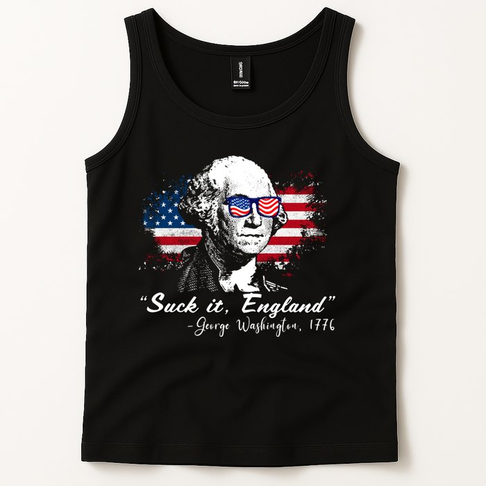 Suck It Funny England 4th Of July George Washington Funny Tank Top