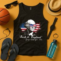 Suck It Funny England 4th Of July George Washington Funny Tank Top