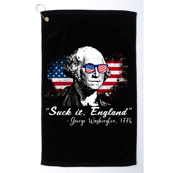 Suck It Funny England 4th Of July George Washington Funny Golf Towel
