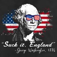 Suck It Funny England 4th Of July George Washington Funny Golf Towel